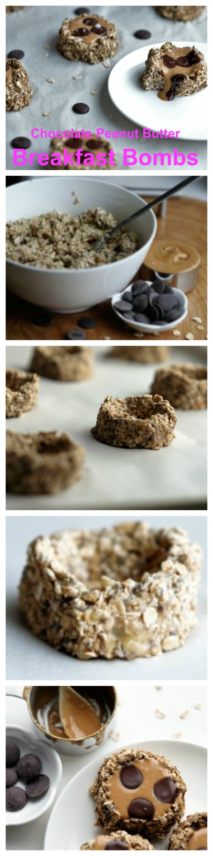 Chocolate Peanut Butter Breakfast Bombs