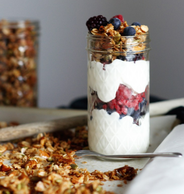 simple-honey-almond-coconut-granola-parfait