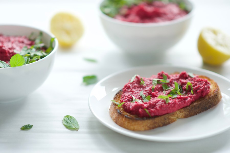 Roasted Beet and Feta&nbsp;Hummus
