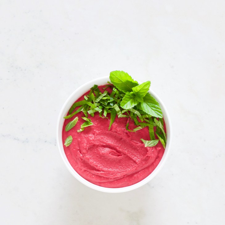 Roasted Beet and Feta Hummus