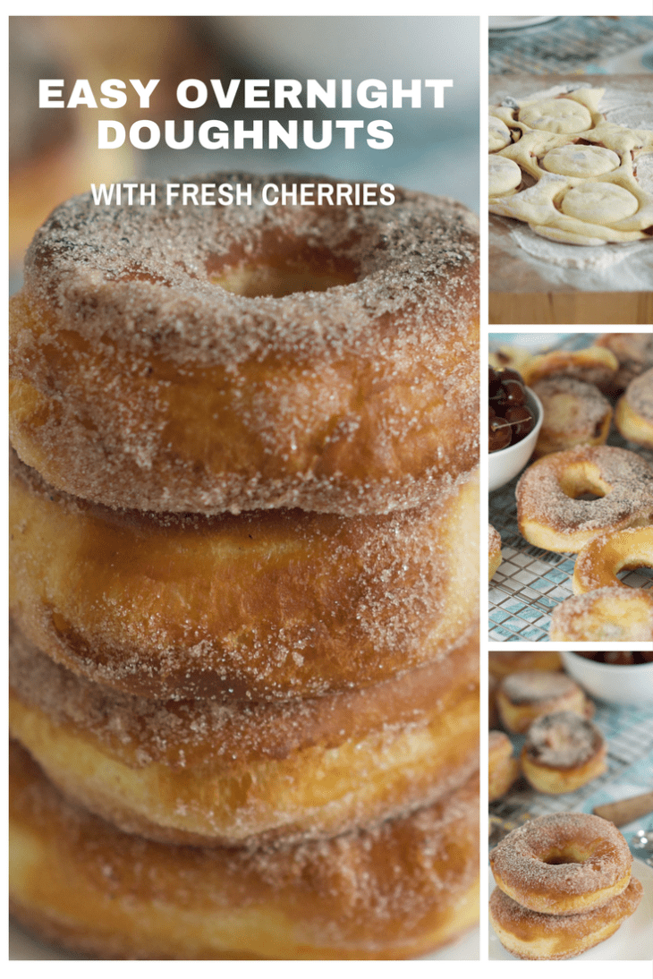 Easy Overnight Doughnuts: Fresh, homemade doughnuts are simple to make with this basic recipe. Enjoy with cinnamon sugar, or fill with chopped, fresh cherries