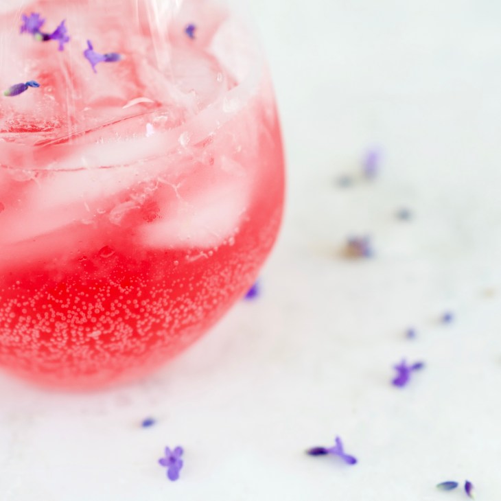 Lavender Lemonade: simple syrup, fresh flowers, lemons