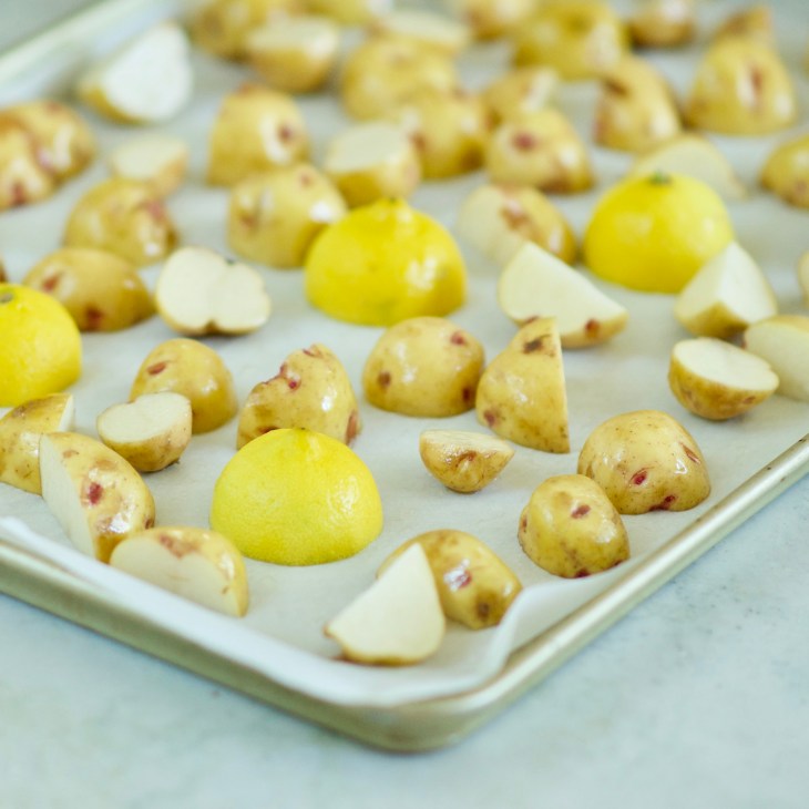 Lemon Roasted Potatoes with chive and mint Potatoes don't need to be boring