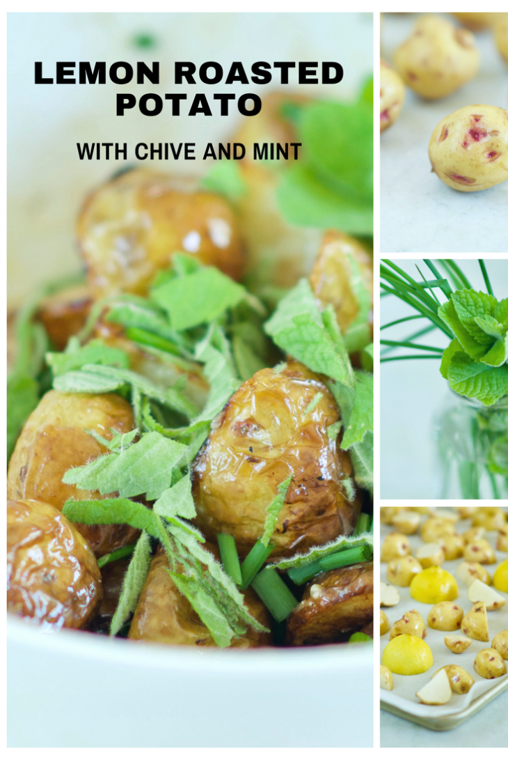 Lemon Roasted Potatoes with chive and mint Potatoes don't need to be boring