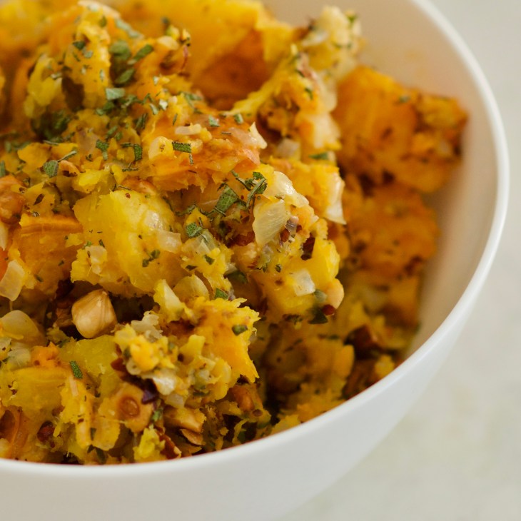 Roasted Butternut Squash Lasagna with hazelnuts and white sauce