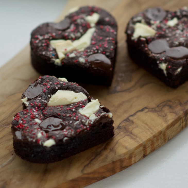 Heart shaped brownies